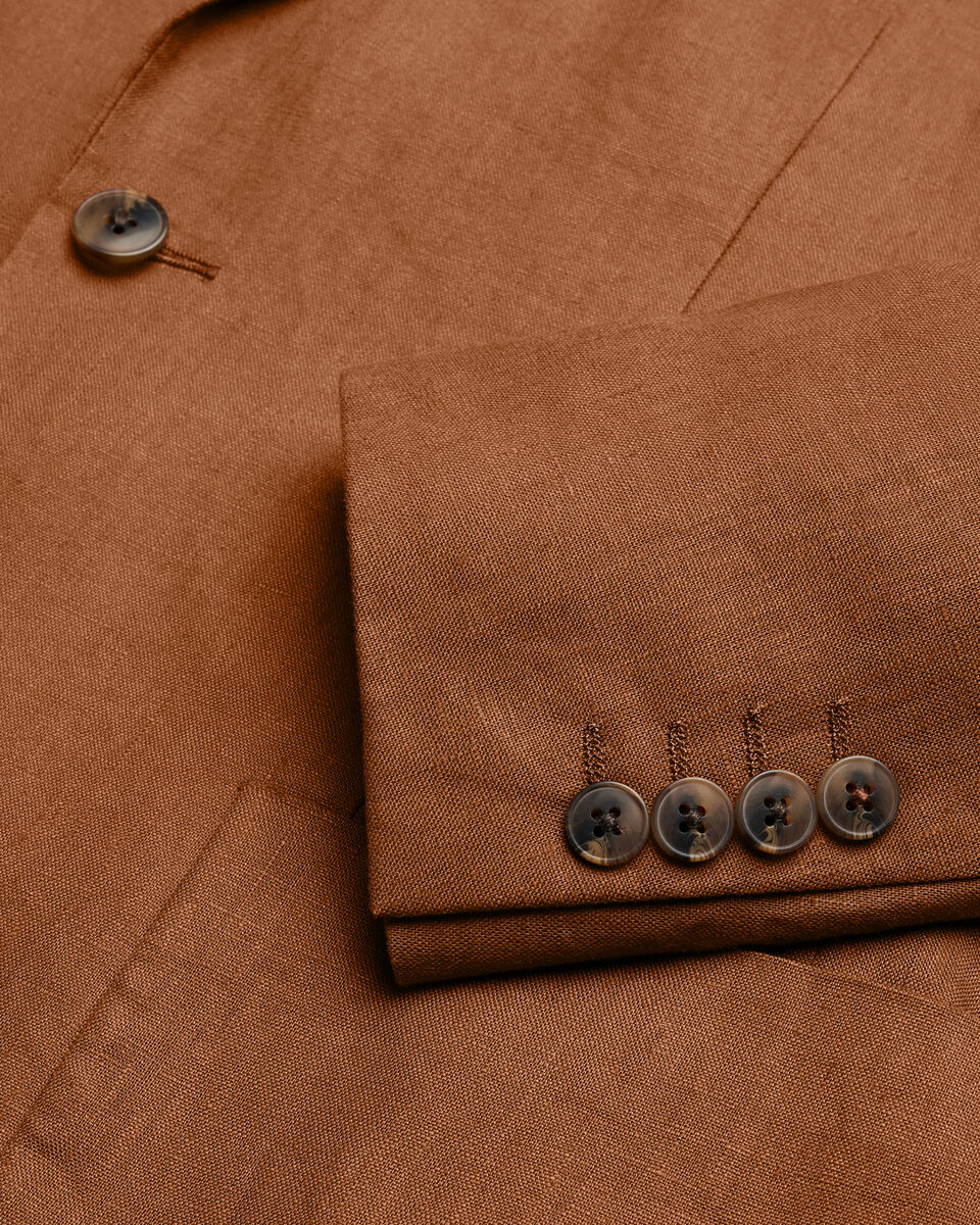 Soft Tailored Linen Jacket, Rust, hi-res